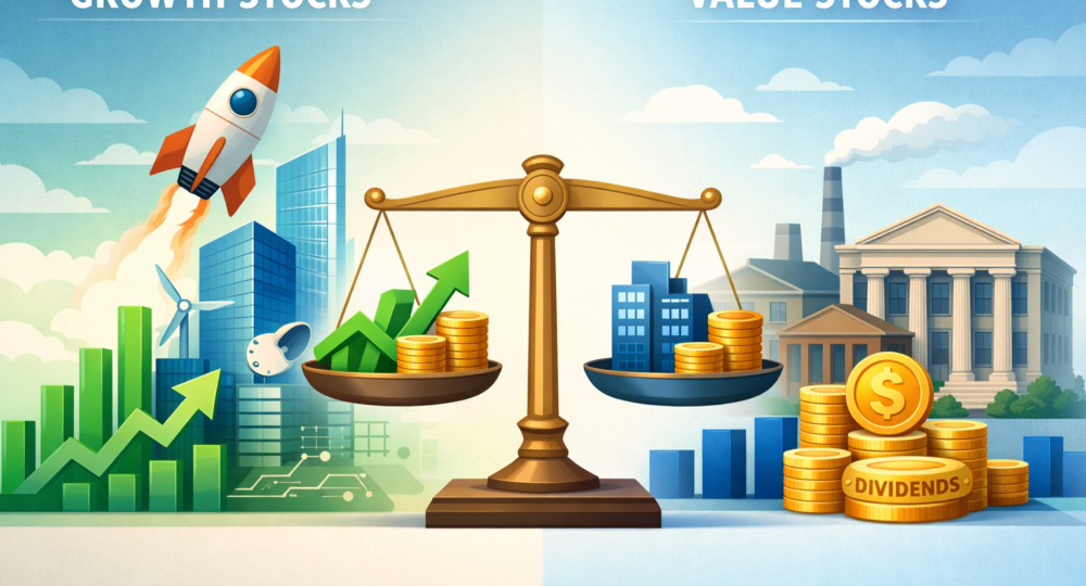 growth stocks vs value stocks comparison